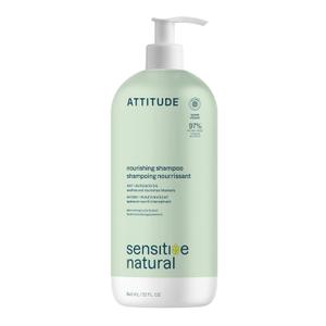 ATTITUDE Hair Shampoo for Sensitive Dry Scalp, EWG Verified, Soothing Oat, Dry and Damaged Hair, Naturally Derived Ingredients, Vegan and Plant-Based, Nourishing, Avocado Oil, 32 Fl Oz