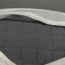 YnM 17lbs Weighted Blanket for Adults, Breathable Heavy Bed Throw Blanket with Cooling Glass Beads for All Season Use, Ideal for One Person of 160lbs (60x80 Inches, Queen Bed, Dark Grey)