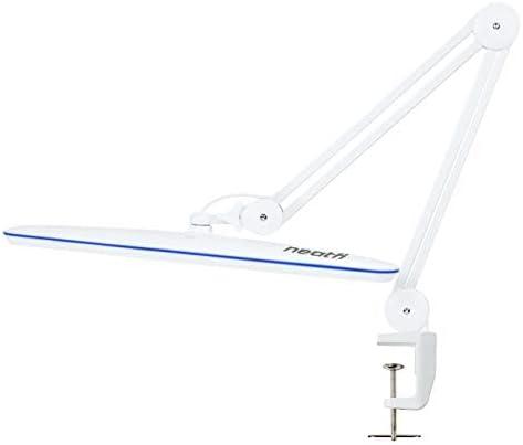 Neatfi XL 2,200 Lumens LED Task Lamp, 24W, 117 SMD LEDs, 23-Inch Ultra-Wide, 4 Brightness Levels, 3 Light Modes, Dimmable, Eye-Caring, Glare-Free (CCT with Clamp, White)