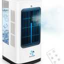 Portable Air Conditioners, Evaporative Air Cooler with 1.7L Water Tank, Adjustable Cooling Fan with Humidifier & 7H Timer For Car Home, Office, Desk, Outdoor