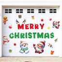32PCS Christmas Garage Door Decorations Magnets - Snowman Santa Gingerbread Man Merry Xmas Holiday Refrigerator Fridge Kitchen Decor
