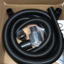 10 Foot Long Dust Collection Power Tool Hose Kit with 5 Fittings/Attachments for Multiple Types/Brands of Power Tools and Work Shop Vacuums