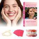 Denture Do it Yourself Full Set of Top and Bottom Fake Teeth, for Improve Smile, DIY Kit Easy and Convenient, Fake Teeth Repair Missing Teeth, Protect Your Teeth