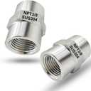 3/8 Inch NPT Female x 3/8 Inch NPT Female Pipe Fitting Coupler Connector, 304 Stainless Steel Hex Head Coupling Adapter for Air Water Gas Oil (3/8" female x 3/8" female)