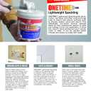 Red Devil 0541 ONETIME Lightweight Spackle Wall Repair, Spackling for Holes Drywall, 1 Gallon, White, Made in USA