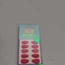 BTArtbox Press On Nails Almond - Raspberry Red Short Press On Nails with Glue for Women, Opaque Soft Gel Glue On Nails in 16 Sizes - 32 Stick On Nails Kit, Berry Blod