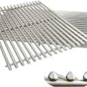 9.5MM 19.5" Sear Grate for Weber Genesis 300 Series, E310 E320 E330 S310 S320 S330, Weber Grill Grate Stainless Steel Cooking Grates Replacement Parts Weber Genesis Grill Grates 7528 7524