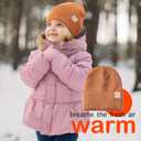 3 x Toddler Beanie Kids Winter Hats Infant Warm Knit Cap Newborn Winter Warm Hat for 0-36 Month Boys Girls (Purple+red+gray)