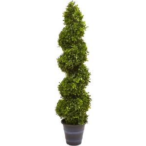 Nearly Natural 5475 Topiary with Planter (in/Outdoor),Green,4ft