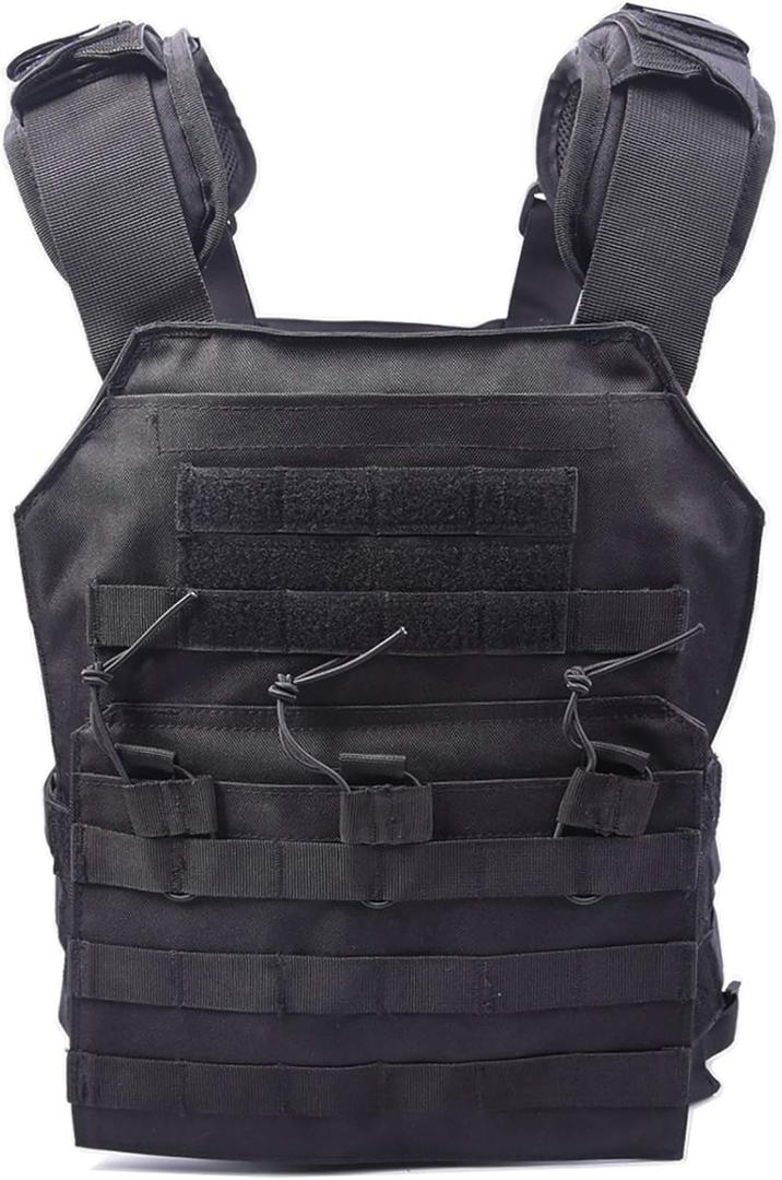 Tactical Molle Vest Breathable Combat Training Vest 1000D Oxford Cloth Outdoor Hunting Air Soft Vests Sports Equipment Weight-Bearing Shoulder Strap Vests