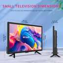 othoig TV 20 inch,Small Kitchen Flat Screen TV with Headphones Port,HDMI,USB and VGA Ports,DV-12V Cable & AC Adapter for use in Your Bedroom & Caravan (Full View Television)