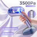 Vacuum Steamer for Clothes, 3500Pa Suction Handheld Clothes Steamer,Equipped with multiple modesPortable Travel Steamers for Clothes, Steaming & Ironing 2 in 1400ml Water Tank (for 110-120V)