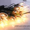 C9 LED Outdoor Christmas Lights,C9 String Lights with Quick Clips,for Xmas House Roof Gutter,Plug in & Connectable,50FT 50 Light,Warm White