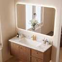 Backlit Led Mirror for Bathroom Rectangular Frameless Wall Mirror with Light Rounded Corners, Shatter Proof, Dimmable, Smart, 3-Color Lights, Tempered Glass (No Anti-Fog, 40''X30'')