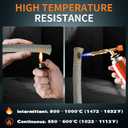 Titanium Spark Plug Wire Heat Shield, 1/2" I.D.  10 Ft Fuel Line Heat Shield Sleeve, Fiberglass-Basalt Composite Spark Plug Boot Protector for LS1/LS2, SBC/BBC 350 454 Car Truck