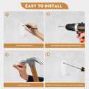 Small Hanging Fruit Baskets for Kitchen,3 Pack Boho Wall Hanging Basket, Handwoven Hanging Holder Home Produce Basket for Fruits Vegetable Potato Onion Storage (Black and white).