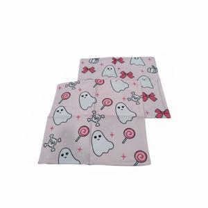 Puresora Halloween Pillow Covers 18x18 Set of 2 Throw Pillow Cases Soft Cushion Case Pillowcase for Chair Sofa Bedroom Living Room Home Decor, Pink