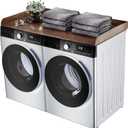 Fly General Washer and Dryer Countertop, 27.5" x 54" Brown Quick-Install Washer and Dryer Countertop for Organizing The Laundry Room.