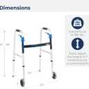 Drive Medical Trigger Release Folding Walker with Contoured Hand Grips