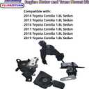 Yllhaoyuan Complete Engine Mount Set of 4 Compatible with 2014-2019 Corolla 1.8L Sedan CVT - Replaces EMT9875 A42019 A62023 A42026