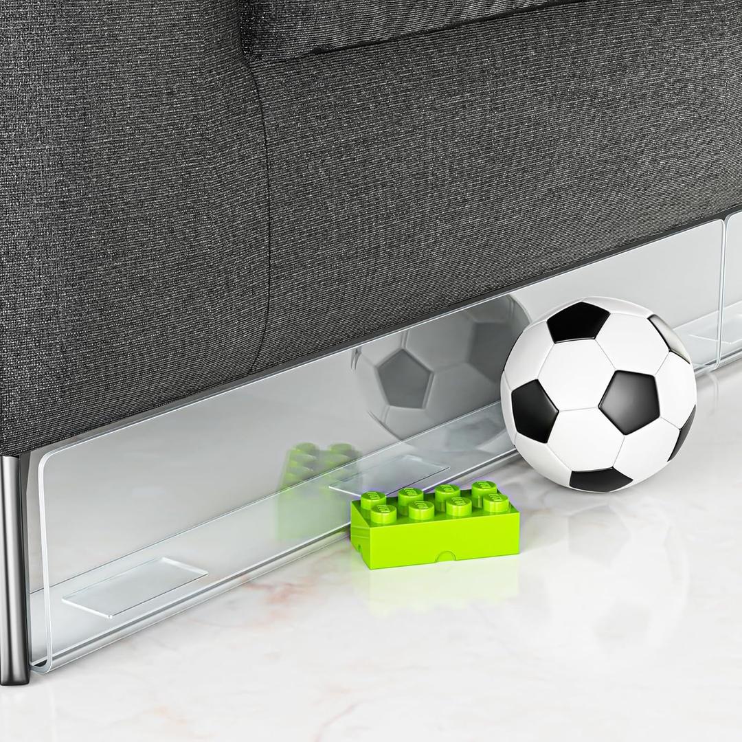 Transparent Under Bed Blocker for Pets8 Pack Couch Guards for Under Couch Under Sofa Blocker (5.9" H 16" L)