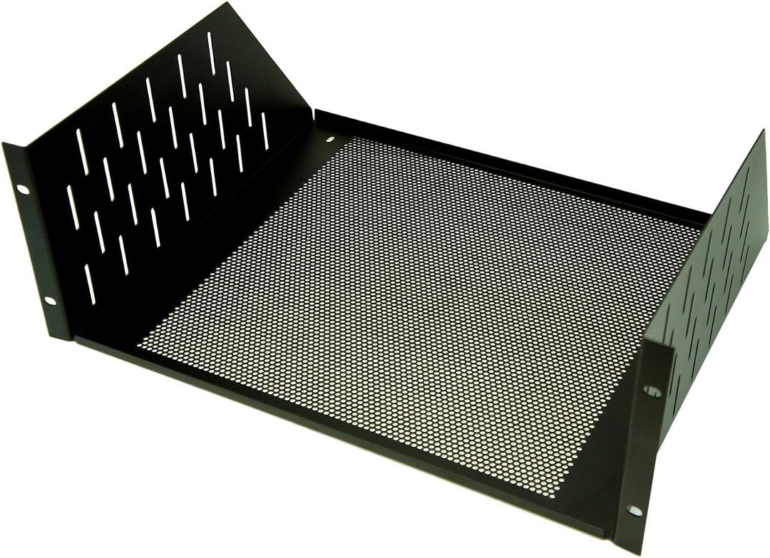 Penn Elcom R1194/4UVK Vented Rack Shelf 4U Steel, Black