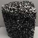 Yimobra Black and White Bathroom Rugs, Luxury Fluffy Bath Mats, Non Slip, Water Absorbent Microfiber, Machine Washable, Plush Runner Carpet Shower Rugs, Thick Matts for Bathroom Floor & Tub, 44"x 24"