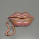 Advanced Home Telephone, Interesting Mouth Lip-Shaped , Funny Pink Lip Plastic Telephone Cable, Wire Phone Home Decoration, A for Friends or Families House Phone