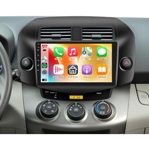 8 CORE 4G+64G Car Radio for Toyota RAV4 2007-2011 with Wireless CarPlay/Android Auto, 10.1 Inch 1280 * 720P IPS Touch Screen Stereo Android 13 GPS WiFi Bluetooth DSP SWC HD Backup Camera