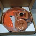Cat Bed Desk with Pet Mat, Cat Hammock for Desk with Bowl, 360 Rotation and Adjustable Height, Orange