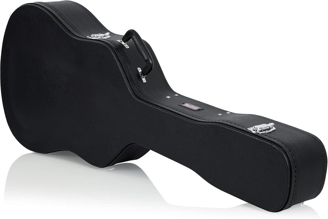 Gator Cases Traditonal Series Hard-Shell Wood Case for 6 or 12-String Dreadnought Style Acoustic Guitars, (GWE-DREAD 12)