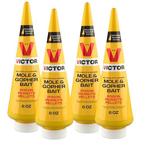 Victor M6006 Outdoor Mole & Gopher Poison Peanuts, Mole and Gopher Killer Bait, 3 Pack