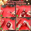 Shappy 12 Sets Friendship Christmas Ornament, Glitter Light Bulb Christmas Ornament Friends Gift with Greeting Cards Letter Stickers and Organza Bags for Friendship Keepsake Decor