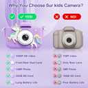 Kids Camera, Toddler Camera for Age 3-8, 48MP Dual Lens Selfie Camera for Kids, 1080P HD Video Recording Digital Camera, Christmas Birthday Gifts for Boys Girls