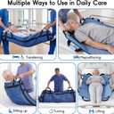 CoolShields Positioning Bed Pad with 8 Reinforced Handles, 40" x 48" Washable Waterproof Transfer & Sliding Sheet for Moving, Turning & Lifting Patients, Elderly, Bedridden & Incontinence Care