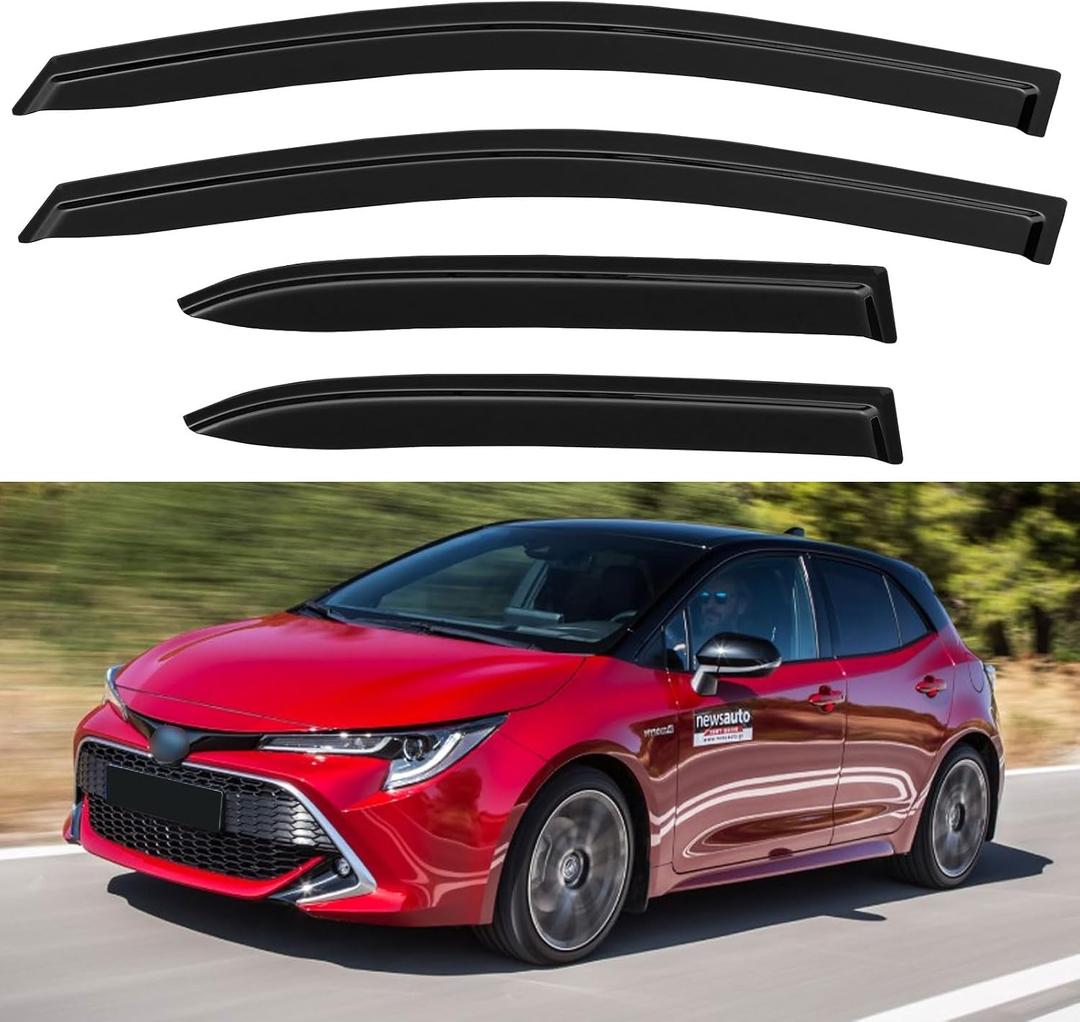 Window Visors Rain Guards for 2019-2026 Toyota Corolla Hatchback, Out-Channel Window Vent Wind Deflectors Visors Shades for 19 20 21 22 23 24 25 26 Corolla Hatchback