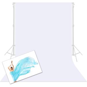 Prism 100% Cotton Extra Thick Professional Photography Backdrop 8x14 ft White, Brushed for Low Light Reflectance and Bleed Through, Sustainable Organic Cotton Muslin with No Microplastic Shedding