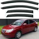 Window Visors Rain Guards for 2007 2008 2009 2010 Hyundai Elantra | Out-Channel Window Vent Wind Deflectors Visors Shades Protectors for 07 08 09 10 Hyundai Elantra