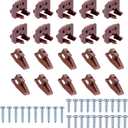10 sets for kenlin Drawer Slide Track Guide Glide - Replacement Parts for Dressers and Nightstands - Bottom Mount - Brown (10)