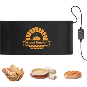 Bread Proofer Warming Mat - Sourdough Warming Mat Sourdough Dough Proofer for Fermenting with Thermostat Control Adjustable Temperature 59°F - 140°F (Oblong)