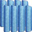 8 Pack Microfiber Cleaning Pads Compatible with Bona Mops, Safe for Hardwood and Hard-Surface Floors, Washable, Reusable