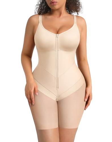 FeelinGirl Faja Body Shaper Tummy Control Shapewear for Women Fajas Colombianas Moldeadoras Postpartum Butt Lifting Beige S