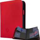 Card Guardian - 4 Pocket Premium Binder for 160 Cards (Red) | Zipper Closure and Side Loaded Pockets | Compatible with Trading & Sports Cards Including Magic the Gathering, Yugioh, Baseball Cards