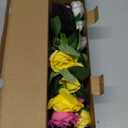 Solar Garden Lights, 6 Pack Upgraded Garden Decor LED Lights with 30 Rose Flowers, IP65 Waterproof 7 Color Changing Flowers, Outdoor Solar Lights for Garden Decorations, Gifts for Valentine's Day