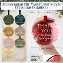 Kasyat 36 Pcs Christmas Thank You Gifts Ornaments Bulk for Employee Coworker Appreciation Gifts Acrylic Thank You for Being Awesome Hanging Pendant with Ribbon and Card for Team Staff Teacher (Round)