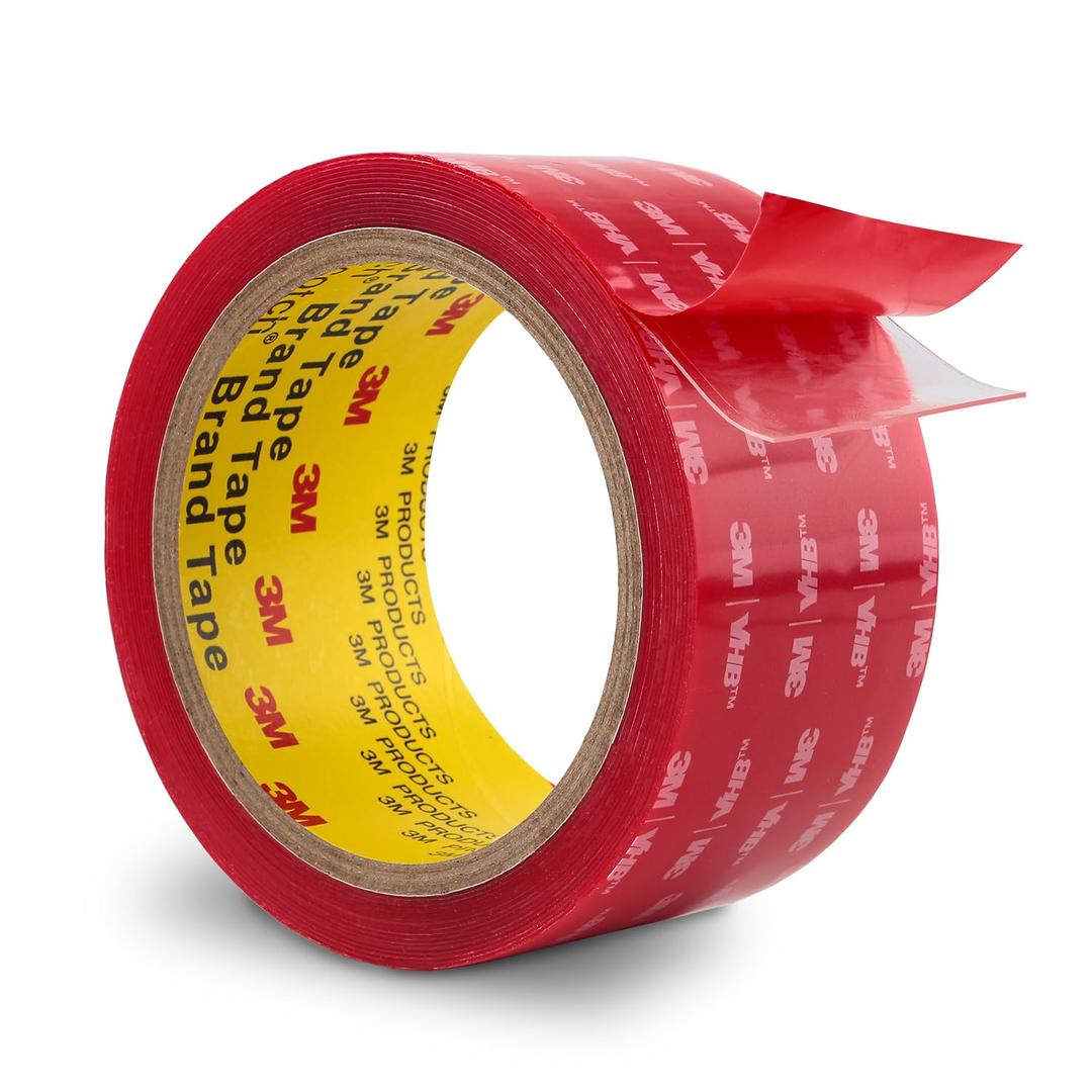 3M Double Sided Mounting Tape VHB 2''x15.4Ft 0.04in Thick Clear 4910 Heavy Duty Adhesive Waterproof Foam Tape for Car Home Office Deco