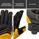 Thorn Proof&Puncture Resistant Gardening Gloves with Grip,Garden Glove for Women, Leather Yard Work Gifts (Medium, 2 Pairs Per Pack-yellow Work Gloves)