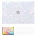 QJUZO Compatible with MacBook Air 13 inch Case 2025 2024 2023 2022 M4 M3 M2 (Model A3240 A3113 A2681) Sturdy Laptop Hard Shell for MacBook Air 13.6" + Keyboard & Screen Cover, Glitter Pearly-Luster