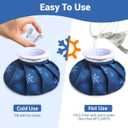 NEWGO Ice Pack for Injury Reusable, Small Ice Bag Refillable Ice Pack for Hot Cold Therapy and Pain Relief, Hot Water Bag, No-Leak Medical Ice Bag (11 Inch)