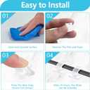 Abnii 100PCS Cable Clips, Adhesive Wire Clips Organizer Cord Clips Management, Cable Staples Outdoor Strong for Wall, Desk, Christmas Lights, String Lights, TV PC Ethernet Cable, Clear Small